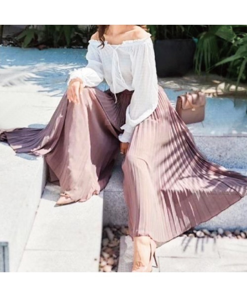 aquagarage（アクアガレージ）の「シフォンプリーツワイドパンツ（その他パンツ・レディース・アイボリー/ピンクベージュ/ブラック/ライトグリーン/ダークグレー・M/L/P）」の6枚目の写真