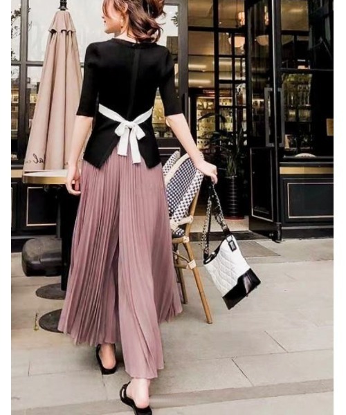 aquagarage（アクアガレージ）の「シフォンプリーツワイドパンツ（その他パンツ・レディース・アイボリー/ピンクベージュ/ブラック/ライトグリーン/ダークグレー・M/L/P）」の7枚目の写真