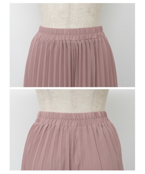 aquagarage（アクアガレージ）の「シフォンプリーツワイドパンツ（その他パンツ・レディース・アイボリー/ピンクベージュ/ブラック/ライトグリーン/ダークグレー・M/L/P）」の11枚目の写真