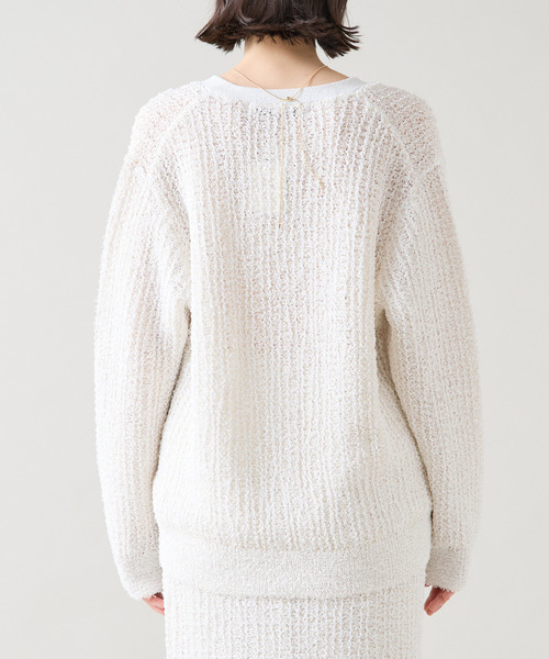 Tiara（ティアラ）の「ツイードライクカーディガン（カーディガン/ボレロ・レディース・ホワイト/ブラック・FREE）」の11枚目の写真