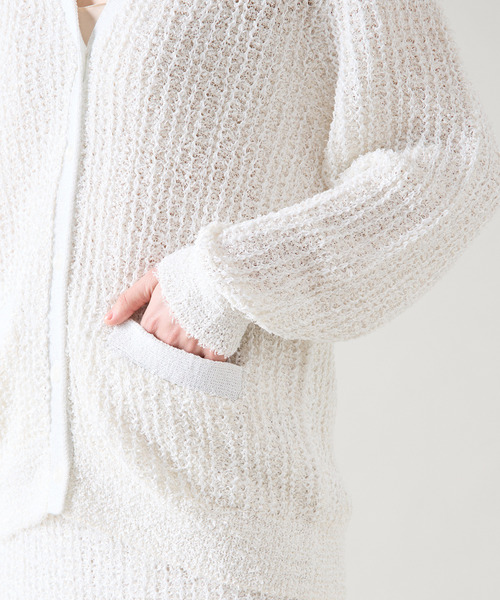 Tiara（ティアラ）の「ツイードライクカーディガン（カーディガン/ボレロ・レディース・ホワイト/ブラック・FREE）」の12枚目の写真