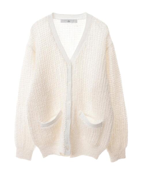 Tiara（ティアラ）の「ツイードライクカーディガン（カーディガン/ボレロ・レディース・ホワイト/ブラック・FREE）」の13枚目の写真