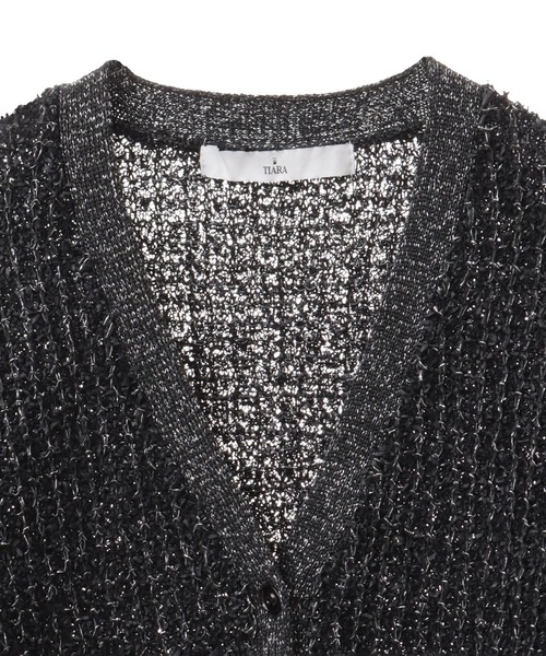 Tiara（ティアラ）の「ツイードライクカーディガン（カーディガン/ボレロ・レディース・ホワイト/ブラック・FREE）」の15枚目の写真