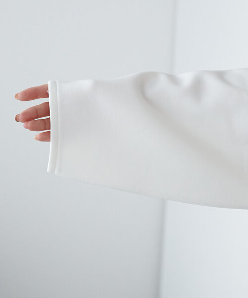 DISCOAT（ディスコート）の「【WEB限定】ペプラムノーカラージャケット（ノーカラージャケット・レディース・ブラック/グレイッシュベージュ/アイボリー/チャコールグレー・FREE）」の14枚目の写真