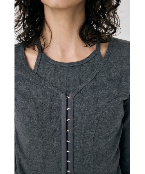 MOUSSY | LAYERED 2WAY カーディガン (Tシャツ・カットソー(長袖