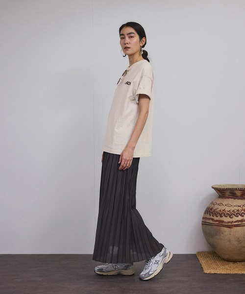 AMERICANA（アメリカーナ）の「【Americana（アメリカーナ）】ラフィー丸胴 プリントT（Tシャツ/カットソー・レディース・ホワイト系その他5/スミクロ・FREE）」の8枚目の写真