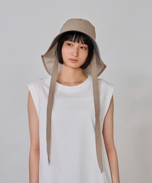 OVERRIDE（オーバーライド）の「OVERRIDE  WATER RE SNAP ROLLHAT SGP / オーバーライド（ハット・レディース・ブラック/ダークブルー/ベージュ・58cm）」の2枚目の写真