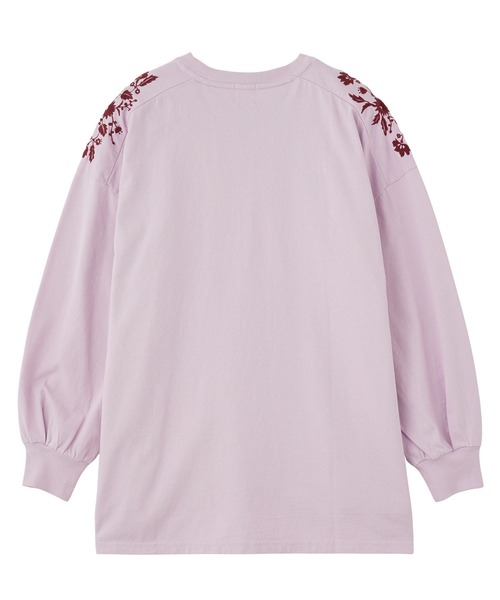 ROSE BUD(ローズバッド)の「ナンバリングエンブロイダリーT(Tシャツ/カットソー・レディース・ブラック/ホワイト/ピンク・ONE SIZE)」の4枚目の写真