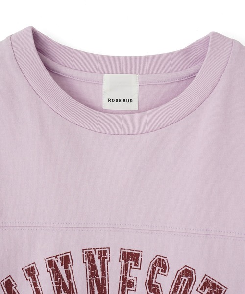 ROSE BUD(ローズバッド)の「ナンバリングエンブロイダリーT(Tシャツ/カットソー・レディース・ブラック/ホワイト/ピンク・ONE SIZE)」の5枚目の写真