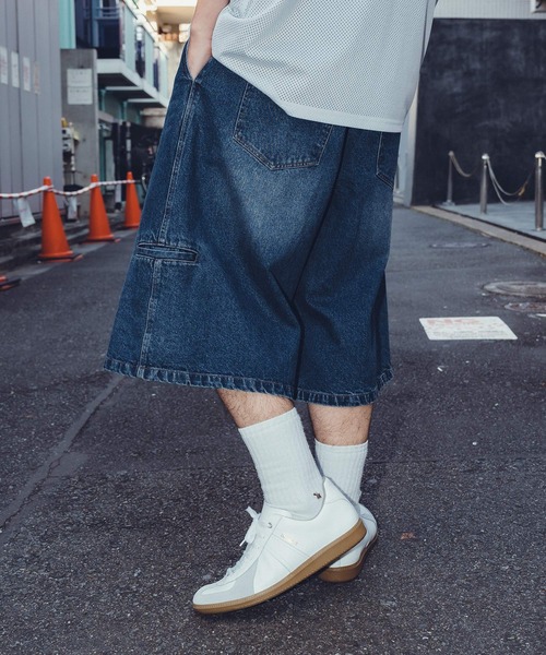 Subciety（サブサエティ）の「Denim bermuda pants（デニムパンツ・メンズ・ブラック/インディゴブルー・X-LARGE/LARGE/MEDIUM/SMALL/X-SMALL）」の5枚目の写真