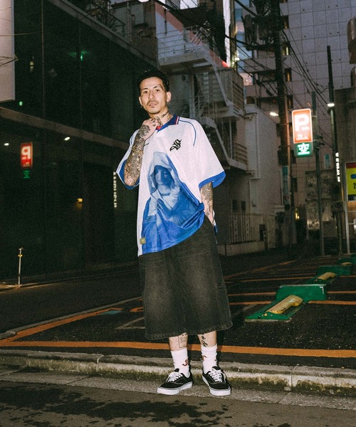 Subciety（サブサエティ）の「Denim bermuda pants（デニムパンツ・メンズ・ブラック/インディゴブルー・X-LARGE/LARGE/MEDIUM/SMALL/X-SMALL）」の3枚目の写真
