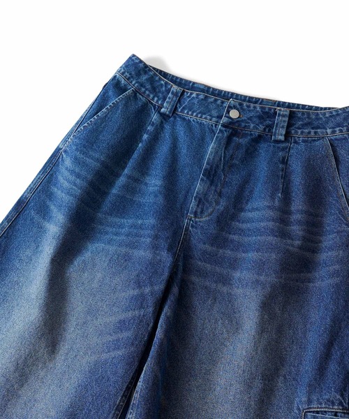 Subciety（サブサエティ）の「Denim bermuda pants（デニムパンツ・メンズ・ブラック/インディゴブルー・X-LARGE/LARGE/MEDIUM/SMALL/X-SMALL）」の10枚目の写真