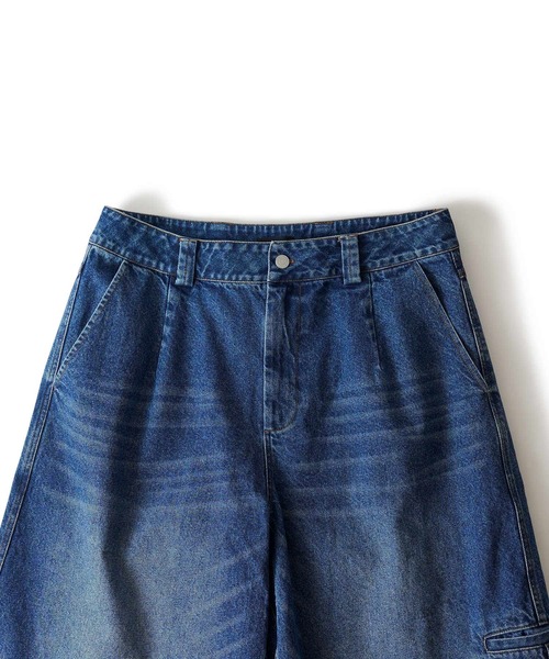 Subciety（サブサエティ）の「Denim bermuda pants（デニムパンツ・メンズ・ブラック/インディゴブルー・X-LARGE/LARGE/MEDIUM/SMALL/X-SMALL）」の8枚目の写真