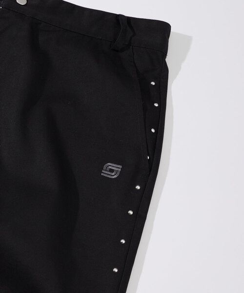 WHO'S WHO gallery（フーズフーギャラリー）の「【Sourcream/サワークリーム】ツイルスタッズパンツ 【セットアップ対応】（チノパンツ・レディース・チャコールグレー/ベージュ/ブラック・LARGE/MEDIUM）」の5枚目の写真