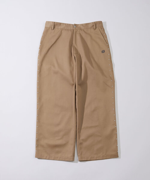 WHO'S WHO gallery（フーズフーギャラリー）の「【Sourcream/サワークリーム】ツイルスタッズパンツ 【セットアップ対応】（チノパンツ・レディース・チャコールグレー/ベージュ/ブラック・LARGE/MEDIUM）」の10枚目の写真