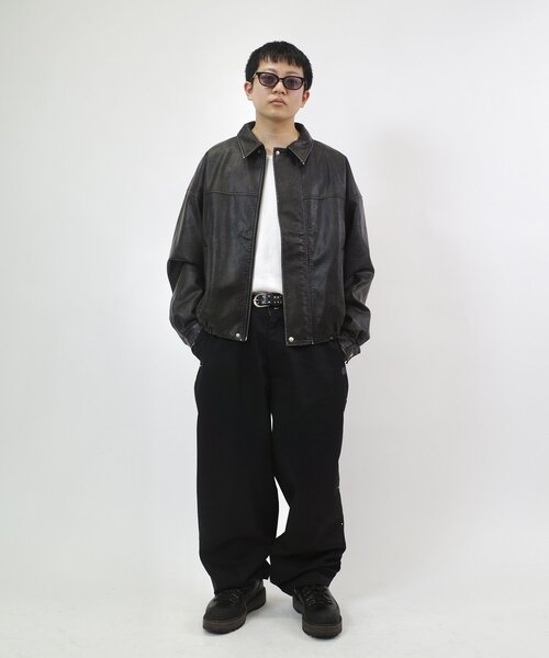 WHO'S WHO gallery（フーズフーギャラリー）の「【Sourcream/サワークリーム】ツイルスタッズパンツ 【セットアップ対応】（チノパンツ・レディース・チャコールグレー/ベージュ/ブラック・LARGE/MEDIUM）」の13枚目の写真