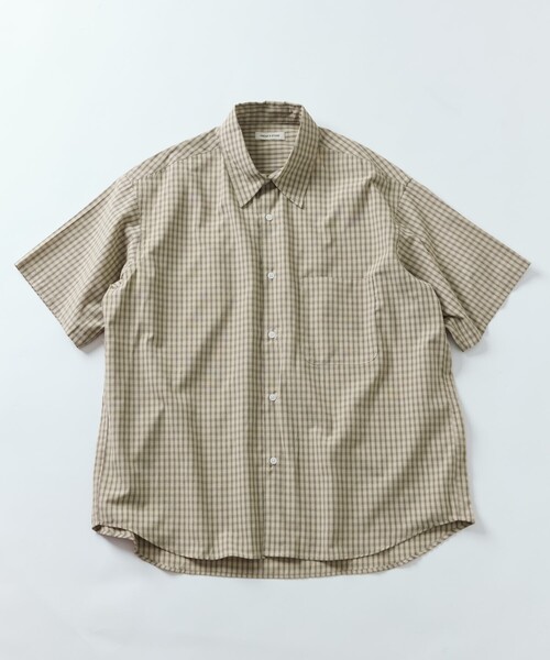 FREAK'S STORE（フリークスストア）の「限定展開 Relax Fit リラックスフィット レギュラーカラー ショートスリーブ チェック シャツ（シャツ/ブラウス・メンズ・ブラック/サックスブルー/チャコールグレー/ブラウン/ベージュ/ホワイト・LARGE/MEDIUM/SMALL）」の5枚目の写真