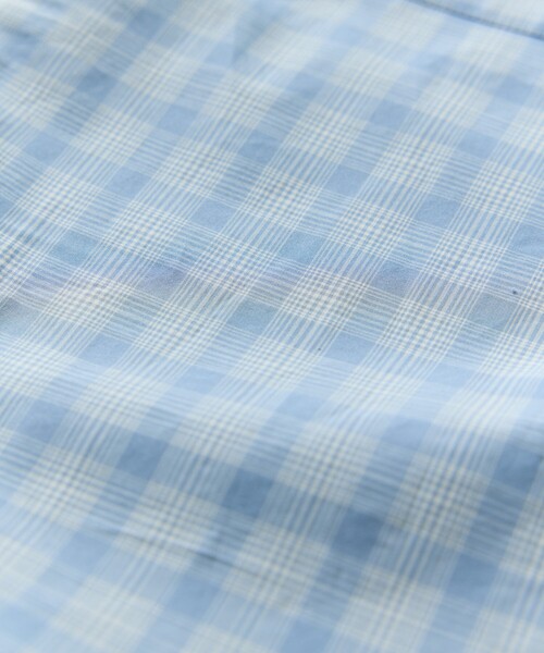 FREAK'S STORE（フリークスストア）の「限定展開 Relax Fit リラックスフィット レギュラーカラー ショートスリーブ チェック シャツ（シャツ/ブラウス・メンズ・ブラック/サックスブルー/チャコールグレー/ブラウン/ベージュ/ホワイト・LARGE/MEDIUM/SMALL）」の8枚目の写真