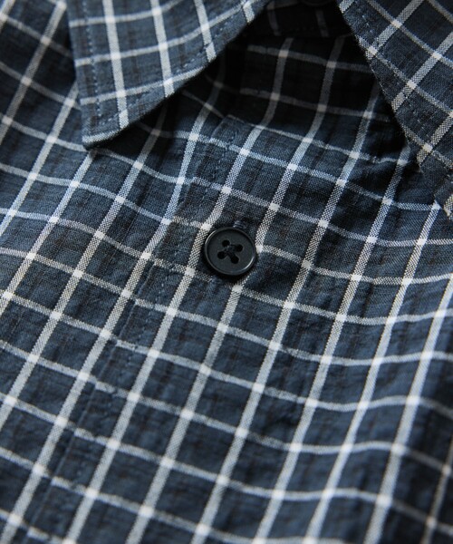 FREAK'S STORE（フリークスストア）の「限定展開 Relax Fit リラックスフィット レギュラーカラー ショートスリーブ チェック シャツ（シャツ/ブラウス・メンズ・ブラック/サックスブルー/チャコールグレー/ブラウン/ベージュ/ホワイト・LARGE/MEDIUM/SMALL）」の12枚目の写真