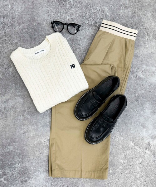 fredy emue（フレディエミュ）の「配色ステッチコインローファー（その他シューズ・レディース・ホワイト系その他/ブラック・L/M/S）」の10枚目の写真