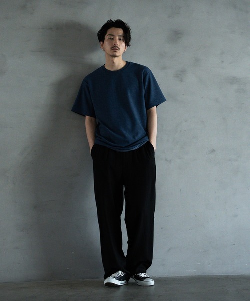 RATTLE TRAP(ラトルトラップ)の「リネン混ツータックワイドスラックス(スラックス・メンズ・ブラック/ベージュ・M/S/L)」の9枚目の写真