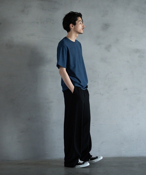RATTLE TRAP(ラトルトラップ)の「リネン混ツータックワイドスラックス(スラックス・メンズ・ブラック/ベージュ・M/S/L)」の11枚目の写真