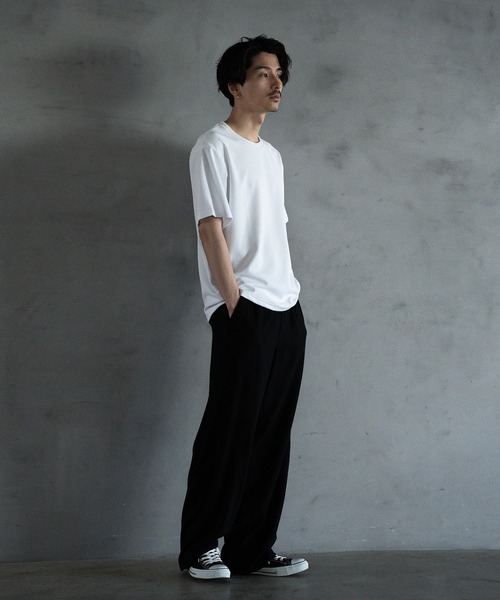 RATTLE TRAP(ラトルトラップ)の「リネン混ツータックワイドスラックス(スラックス・メンズ・ブラック/ベージュ・M/S/L)」の18枚目の写真