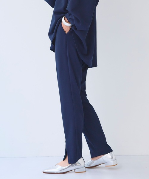 CROSS FUNCTION（クロスファンクション）の「《シワになりにくい》サマ美え ジョーゼットジョガーパンツ【CF/クロスファンクション】（その他パンツ・レディース・ブラック/ライトベージュ/ネイビー・M/L/LL）」の17枚目の写真