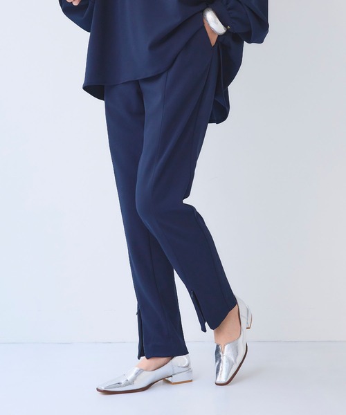 CROSS FUNCTION（クロスファンクション）の「《シワになりにくい》サマ美え ジョーゼットジョガーパンツ【CF/クロスファンクション】（その他パンツ・レディース・ブラック/ライトベージュ/ネイビー・M/L/LL）」の18枚目の写真