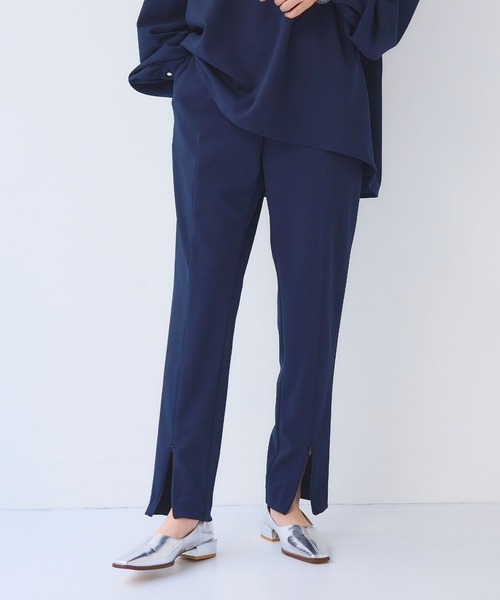 CROSS FUNCTION（クロスファンクション）の「《シワになりにくい》サマ美え ジョーゼットジョガーパンツ【CF/クロスファンクション】（その他パンツ・レディース・ブラック/ライトベージュ/ネイビー・M/L/LL）」の16枚目の写真