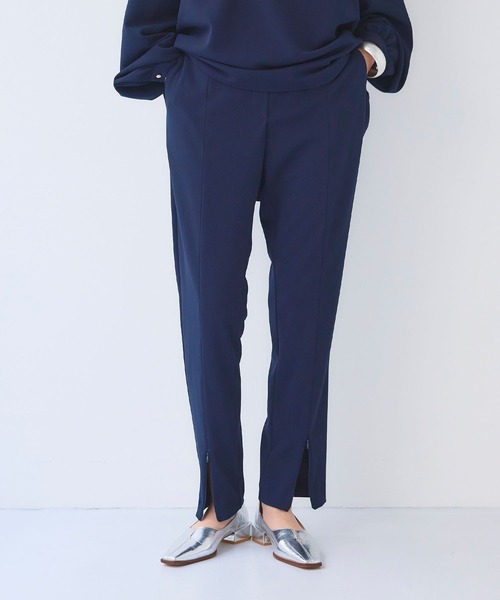 CROSS FUNCTION（クロスファンクション）の「《シワになりにくい》サマ美え ジョーゼットジョガーパンツ【CF/クロスファンクション】（その他パンツ・レディース・ブラック/ライトベージュ/ネイビー・M/L/LL）」の15枚目の写真