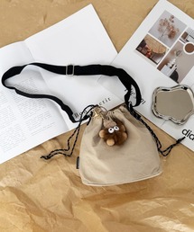 NOLITA LABORATORY（ノリータラボラトリー）の「【 NOLITA / ノリータ 】バッグチャーム 付き 軽くて便利 巾着 ショルダーバッグ サコッシュ ポシェット（ショルダーバッグ）」