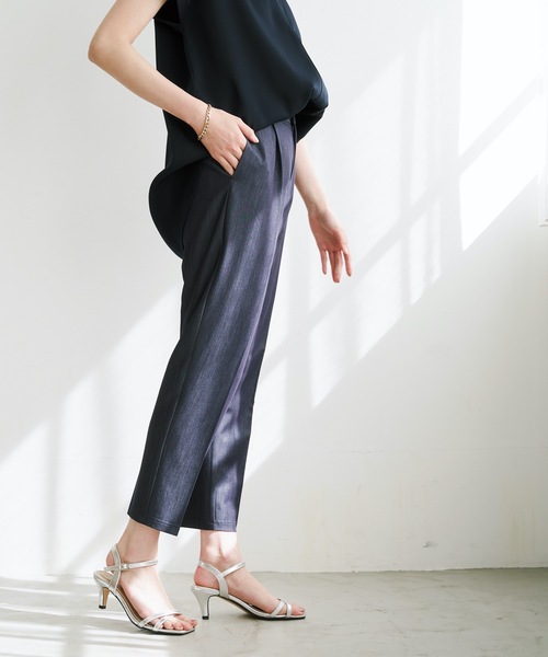 Emma Taylor(エマテイラー)の「デニムライクテーパードアンクルパンツ(デニムパンツ・レディース・ブラック/インディゴブルー/ブルー・38/36)」の15枚目の写真