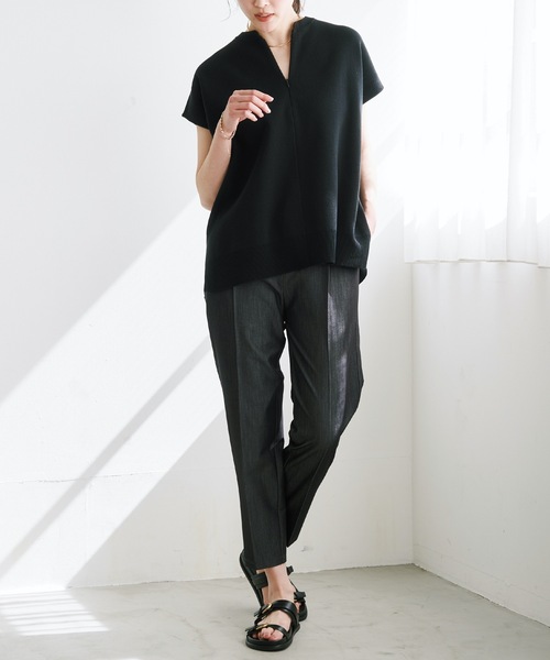 Emma Taylor(エマテイラー)の「デニムライクテーパードアンクルパンツ(デニムパンツ・レディース・ブラック/インディゴブルー/ブルー・38/36)」の10枚目の写真