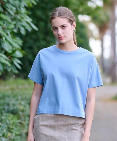 DRESSTERIOR（ドレステリア）の「【接触冷感/抗菌防臭/消臭】アイスクリアコットンドルマンT（Tシャツ/カットソー・レディース・ブラック/ライトブルー/ライトイエロー系/ホワイト・34/36/38）」の20枚目の写真