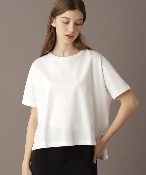 DRESSTERIOR（ドレステリア）の「【接触冷感/抗菌防臭/消臭】アイスクリアコットンドルマンT（Tシャツ/カットソー・レディース・ブラック/ライトブルー/ライトイエロー系/ホワイト・34/36/38）」の5枚目の写真