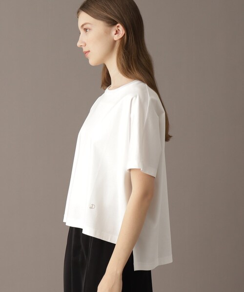 DRESSTERIOR（ドレステリア）の「【接触冷感/抗菌防臭/消臭】アイスクリアコットンドルマンT（Tシャツ/カットソー・レディース・ブラック/ライトブルー/ライトイエロー系/ホワイト・34/36/38）」の6枚目の写真