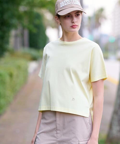 DRESSTERIOR（ドレステリア）の「【接触冷感/抗菌防臭/消臭】アイスクリアコットンドルマンT（Tシャツ/カットソー・レディース・ブラック/ライトブルー/ライトイエロー系/ホワイト・34/36/38）」の10枚目の写真