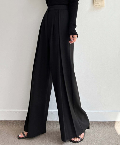 Doula Doula（ドゥーラドゥーラ）の「タックプリーツフレアパンツ（その他パンツ・レディース・ベージュ/ブラック/ホワイト・M/S/L）」の13枚目の写真