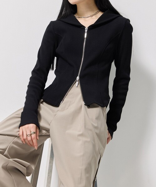 完売間近！】セーラーカラーZIP LSプルオーバー｜ウォッシャブル