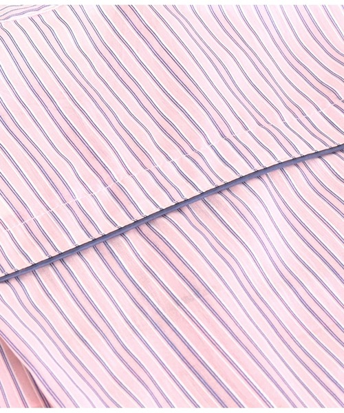 Settimissimo（セッティミッシモ）の「バンドカラー シアー ドビーストライプ 配色 シャツ（シャツ/ブラウス・レディース・ピンク/オフホワイト・FREE）」の22枚目の写真