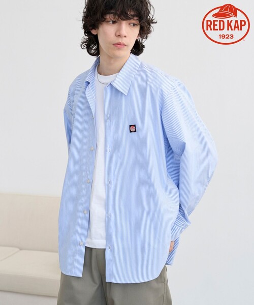 coen（コーエン）の「【REDKAP/レッドキャップ】別注ロングスリーブワークシャツ（シャツ/ブラウス・メンズ・ブラック/ライトブルー・M/XL/L）」の2枚目の写真
