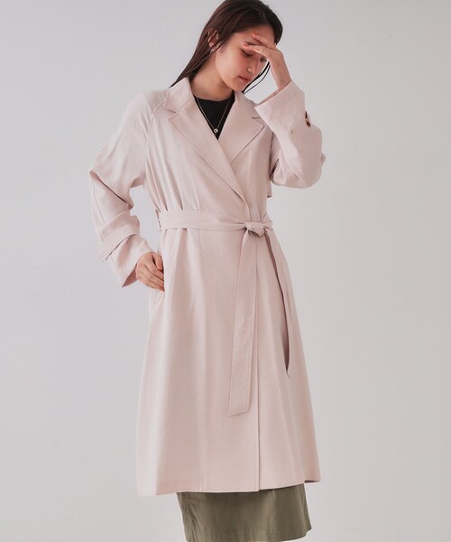 セール】《大人百花掲載》リラクシートレンチコート【洗える