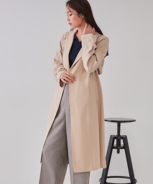 OPAQUE.CLIP（オペークドットクリップ）の「《大人百花掲載》リラクシートレンチコート【洗える】（トレンチコート・レディース・ベージュ/サンドベージュ・00）」の13枚目の写真