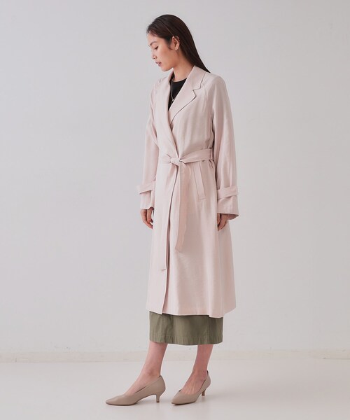 OPAQUE.CLIP（オペークドットクリップ）の「《大人百花掲載》リラクシートレンチコート【洗える】（トレンチコート・レディース・ベージュ/サンドベージュ・00）」の3枚目の写真