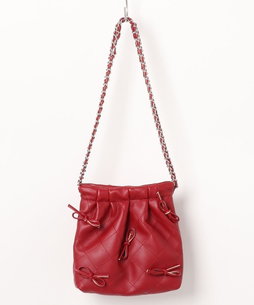 BONLECILL Marche(ボンルシールマルシェ)の「【BONLECILL Marche】メニ―リボンショルダーバッグ(ショルダーバッグ・レディース・ブラック/シルバー/レッド・FREE)」の21枚目の写真