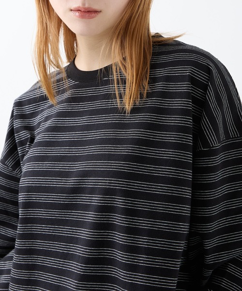 plllllleeeasse ボーダーロンT (BLACK) M セール】ALLWEATHER TEE L/S BORDER / オールウェザーTシャツ
