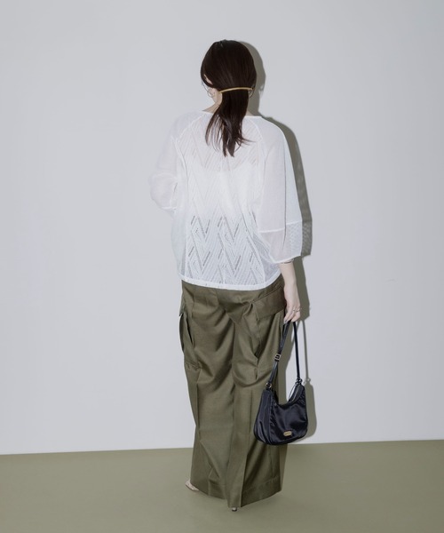 【即完売品】Eimee Law ジオメレースメッシュトップス ジオメレースメッシュロゴトップス（その他トップス）｜Eimee