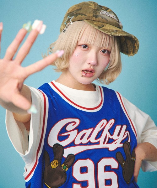 GALFY（ガルフィー）の「GALFY-ウェッサイ成金ユニフォーム（タンクトップ・メンズ・ブルー/ブラック/イエロー・L/XL）」の2枚目の写真