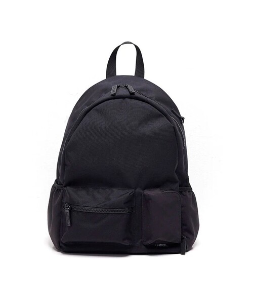 A SCENE（エーシーン）の「【A SCENE】Pocket day pack バックパック ワンポイントロゴ（バックパック/リュック・メンズ・ブラック/ベージュ・FREE）」の2枚目の写真